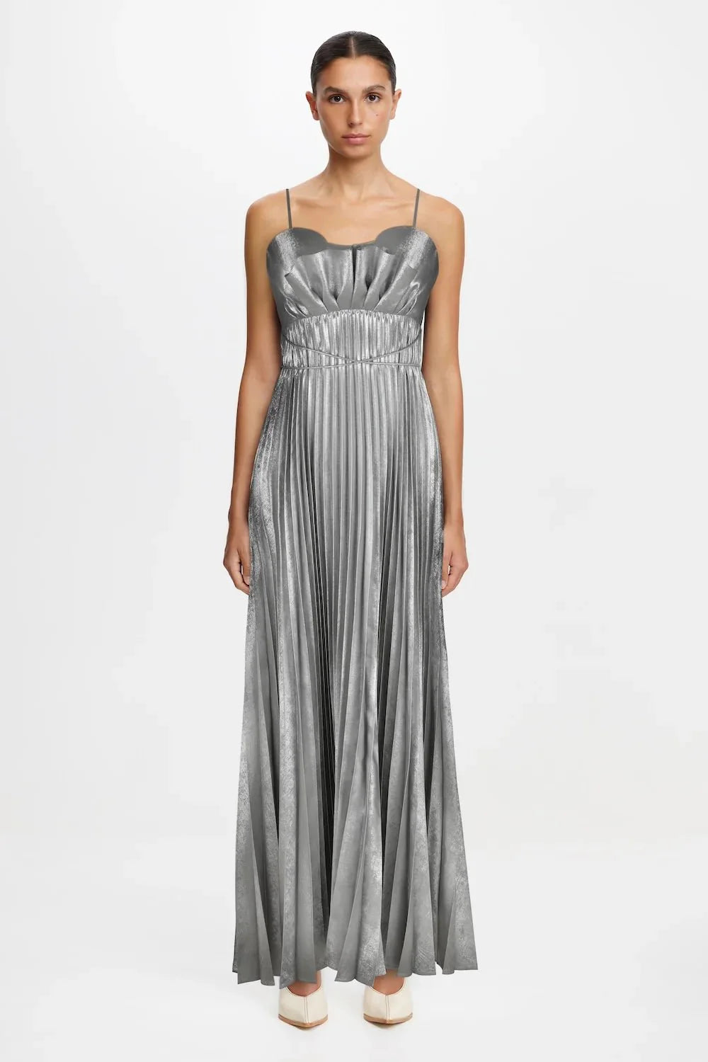 Acler Kelsale Maxi Dress in Silver