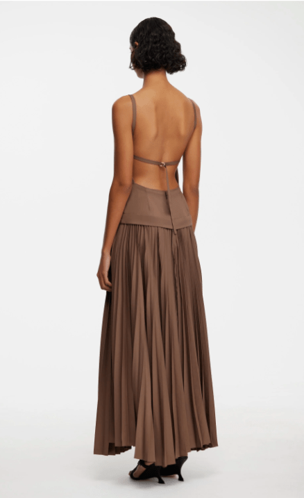 Acler Leasgill Midi Dress in Sepia
