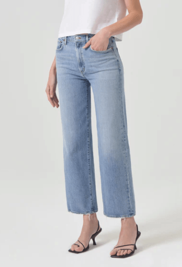 Agolde Harper Crop Denim in Hassle