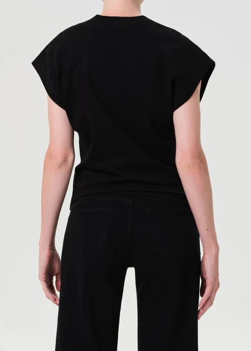 Agolde Meg Tee in Black