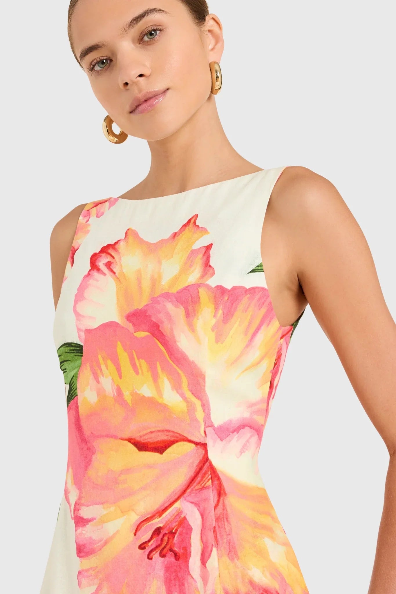 Amanda Uprichard Francie Romper in Hibiscus