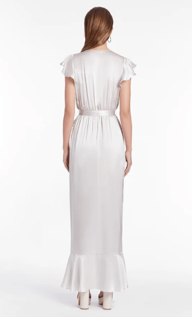 Amanda Uprichard Johanna Silk Maxi Dress in Ceramic