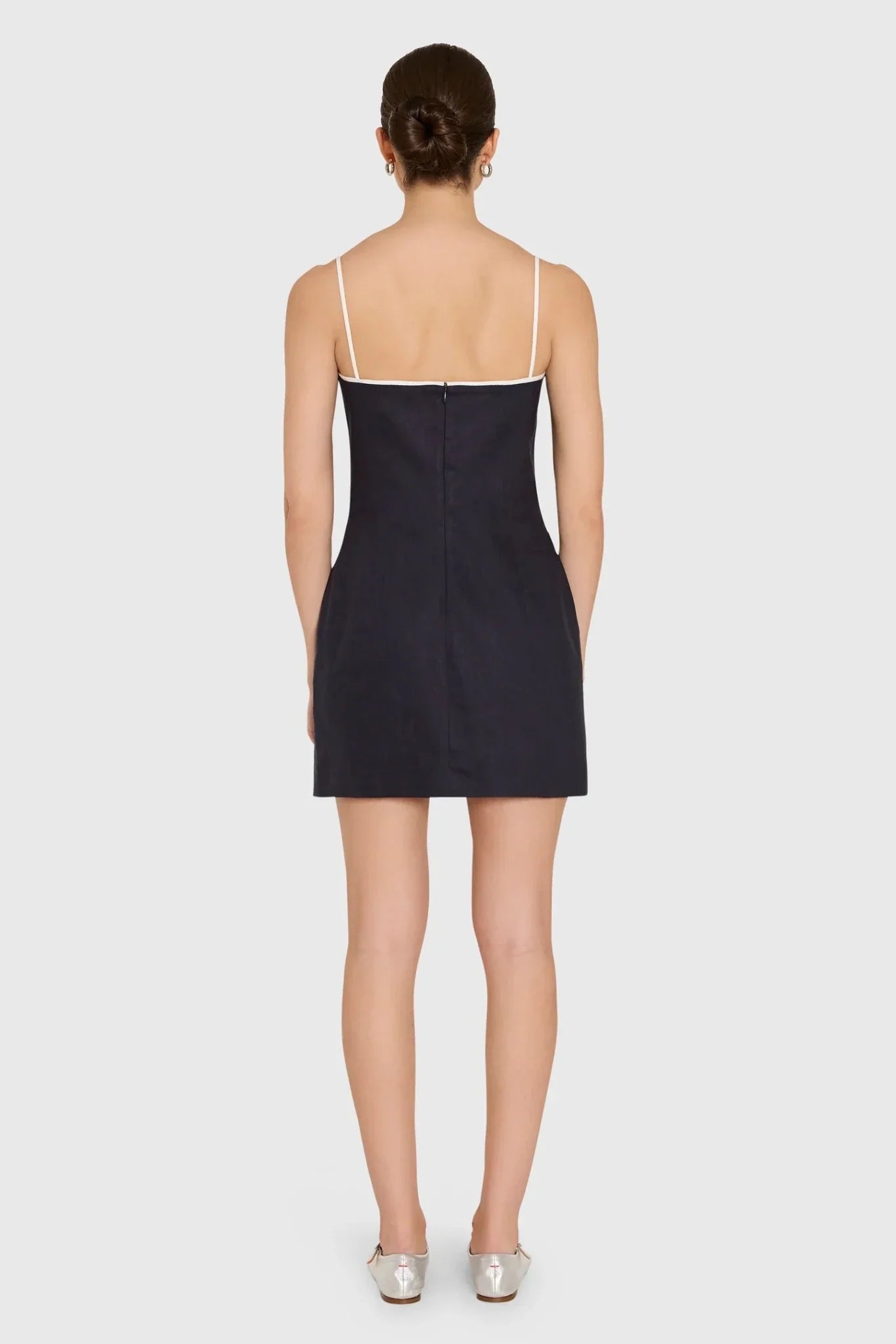 Amanda Uprichard Olivette Dress in Navy Ivory