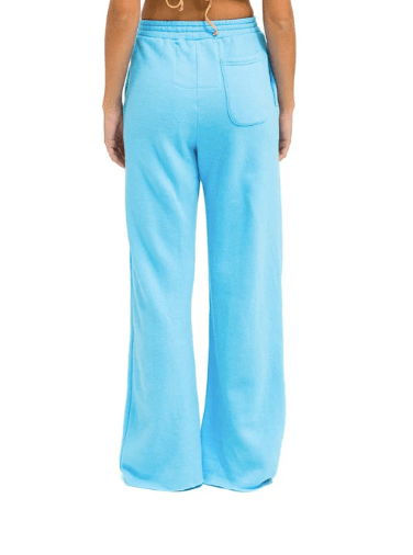 Aviator Nation WIde Leg Pocket Sweatpants in Sky
