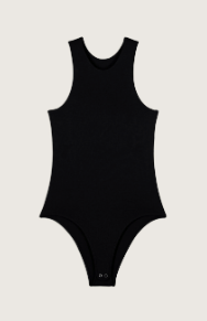 BA&SH Forever Bodysuit in Noir