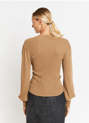 Berenice Arex Puffed Sleeve Jumper in Honey