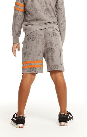 Chaser Cheetah Print Short in Gravel
