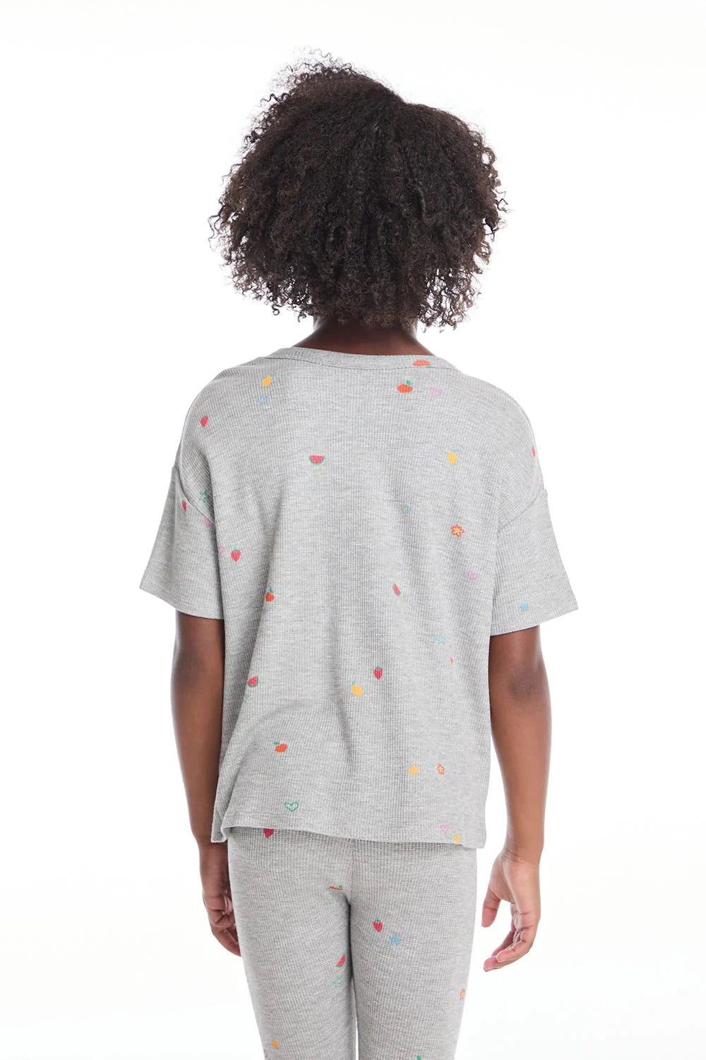 Chaser Devin Fruity Girls Tee in Gray