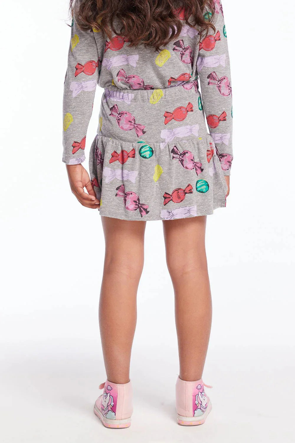Chaser Kids Allover Candy Skort in Streaky Grey