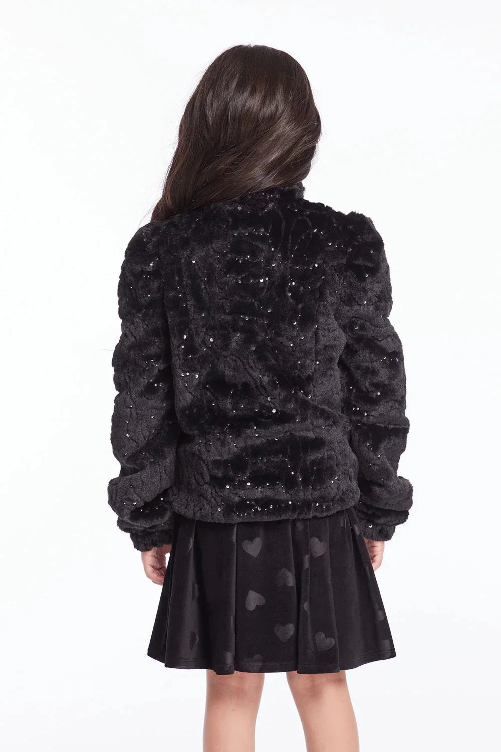 Chaser Kids Puff Sleeve Jacket in Licorice