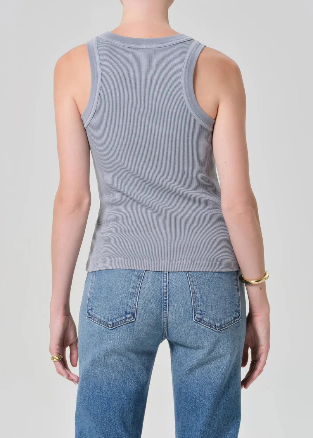 Citizen of Humanity Isabel Rib Tank In Hematite