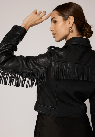 Cleobella Harrison Leather Jacket in Black