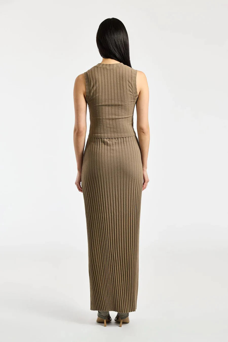 Cotton Citizen Capri Muscle Tank in Dark Chai