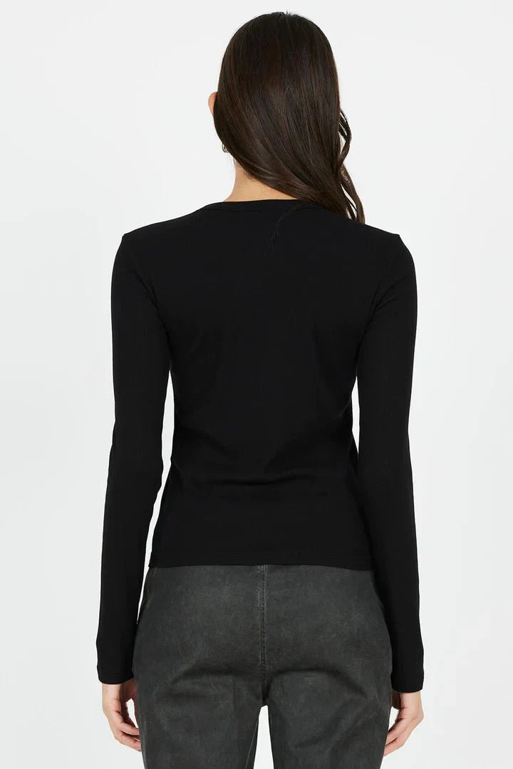 Cotton Citizen Verona Crew Shirt in Jet Black