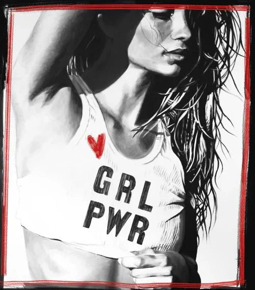 Cpress Girl Power Mushie Tee in Worn White