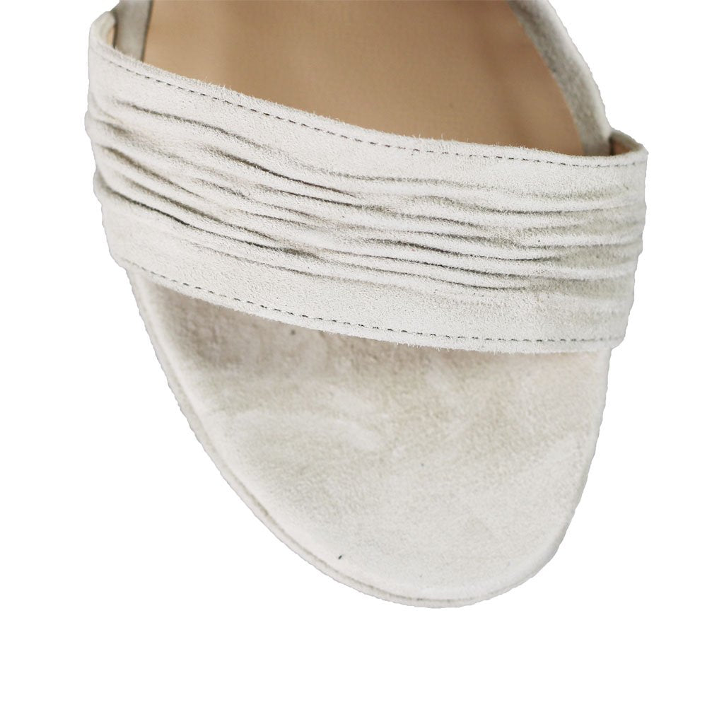 Dee Keller Leah Platform Tie Heel In Beige Suede