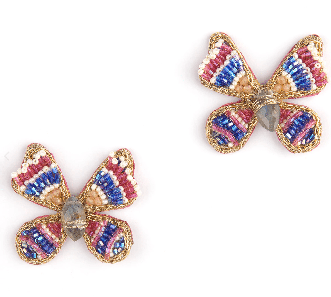 Deepa Gurnani Mariposa Earrings in Fuchsia