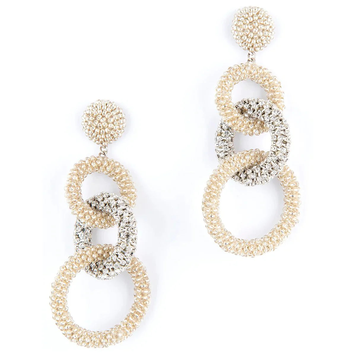 Deepa Gurnani Sienna Earrings in Silver