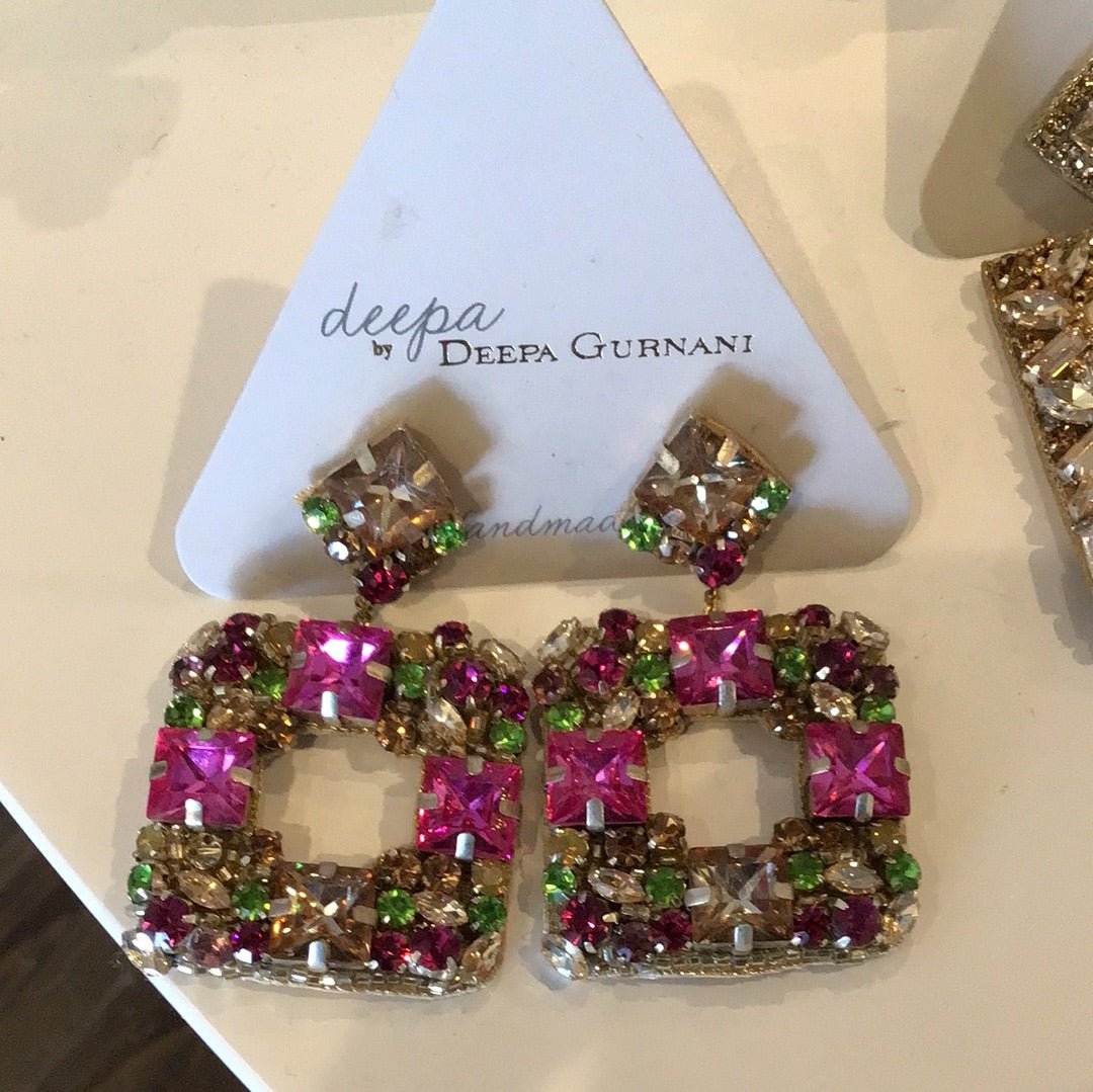 Deepa Gurnani square hoop earrings