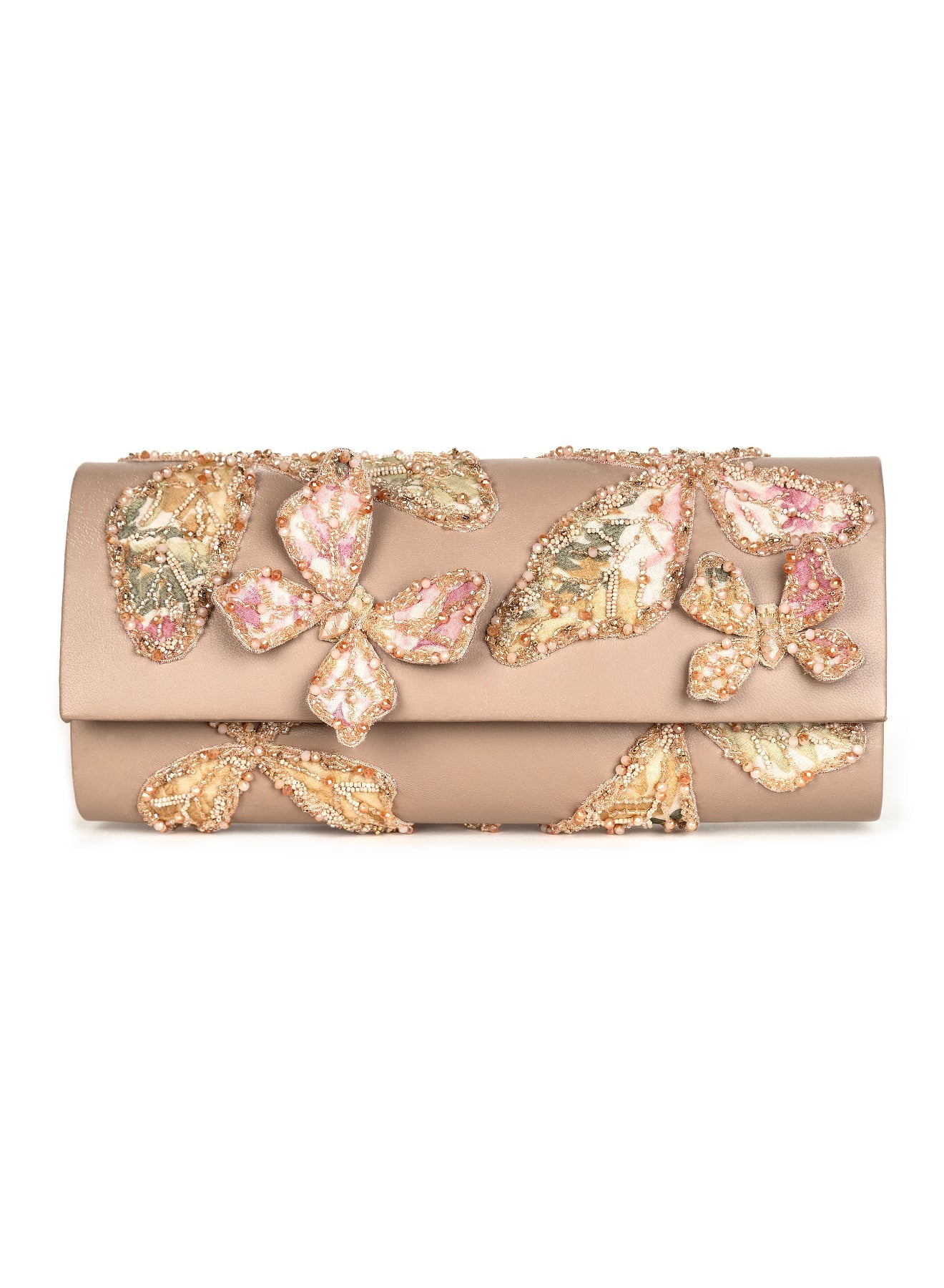 Deepa Monarch Clutch in Beige