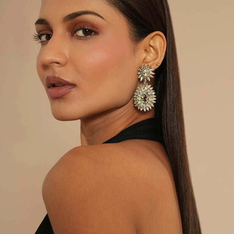 Deepa Pia Earrings in Silver