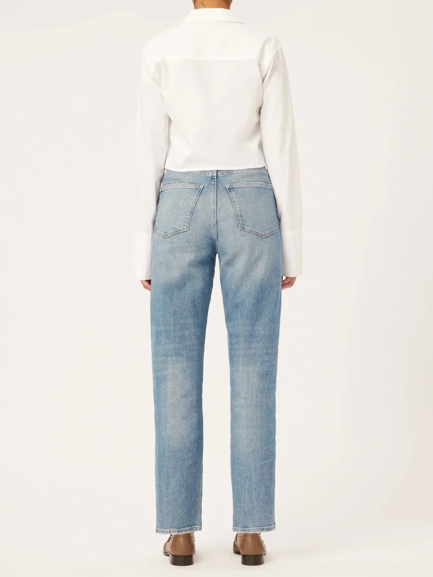 DL1961 Lisette Cropped Shirt in White