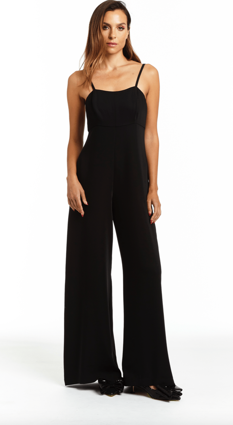 Drew Pia Jumpsuit in Black