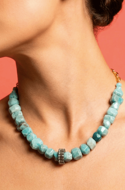 Elizabeth Cole Bluna Necklace in Blue