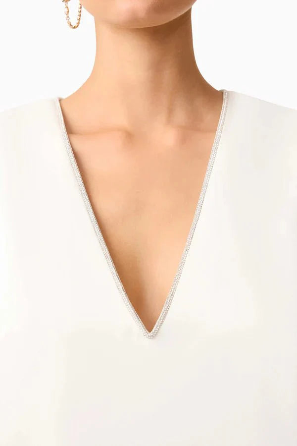 Elliatt Livia Shift Mini Dress in White