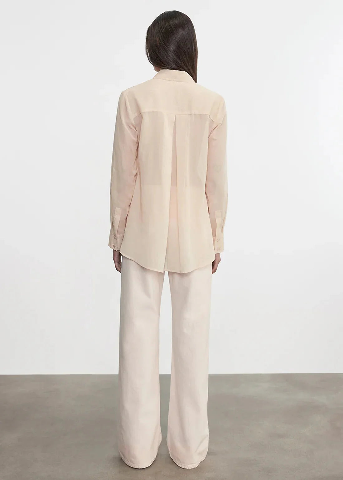Enza Costa Cotton Organza Shirt in Fawn