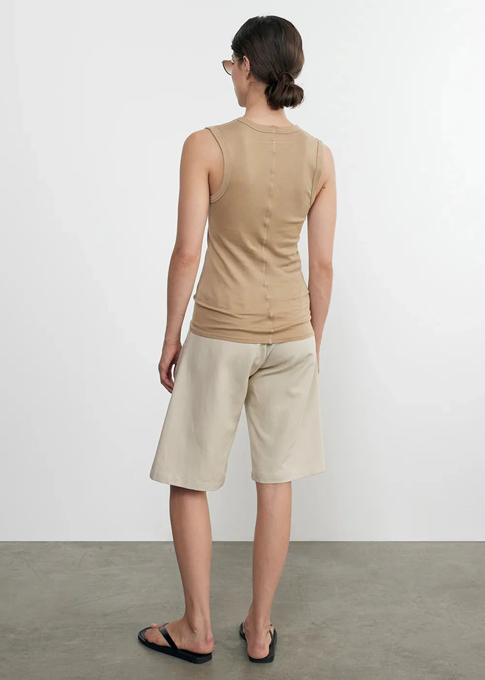 Enza Costa Supima Cotton Essential Sleeveless U Tank