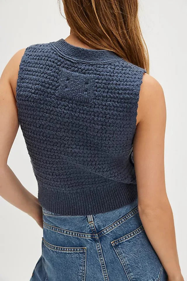 Free People We The Free Ava Vest in Vintage Indigo