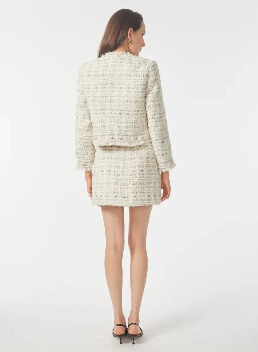 Gilner Farrar Amani Skirt in Cream Tweed