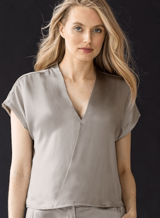 Go Silk Go Wrapper's Delight Top in Sand