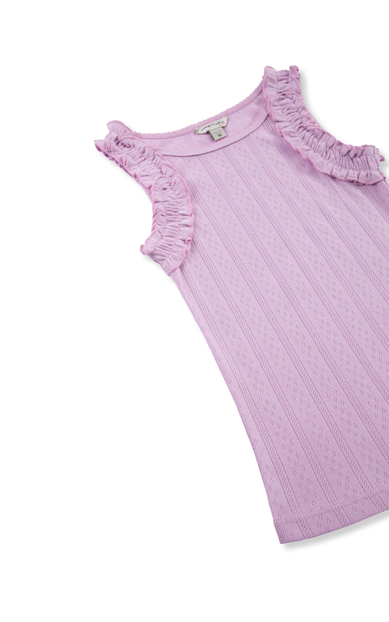 Habitual Girl Ruched Sleeve Tank Top in Lilac