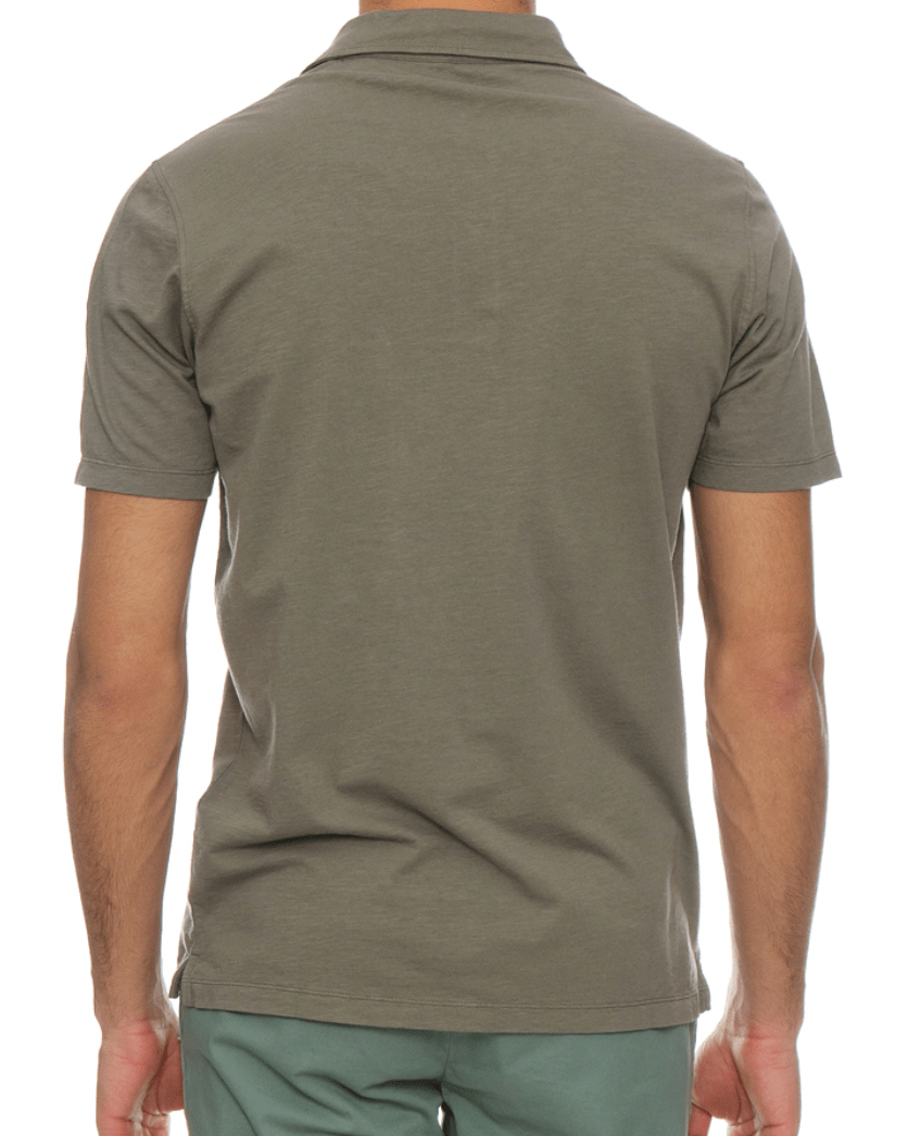 Hartford Slub Jersey Polo in Olive