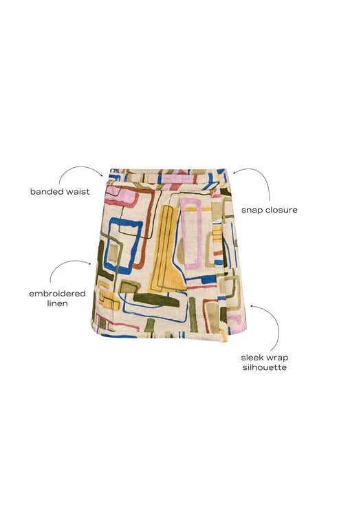 Hunter Bell Powell Skirt in Montauk Tapestry
