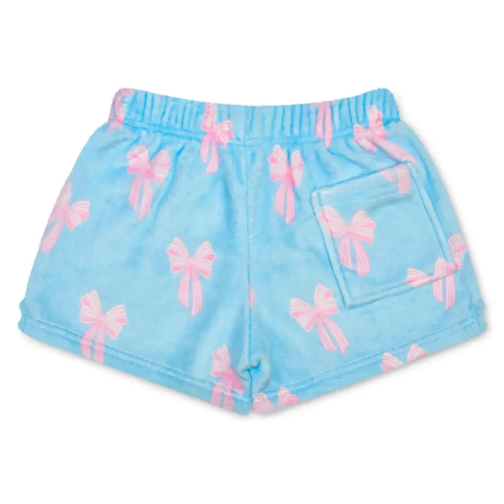 Iscream Spring Bows Plush Shorts in Blue