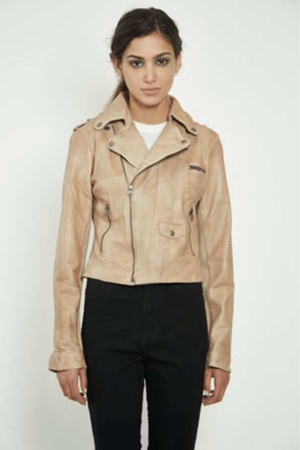Jakett Piper Leather Jacket in Au Lait