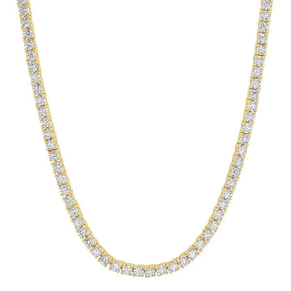 Jen Hansen 3MM Tennis Necklace 20" in Gold