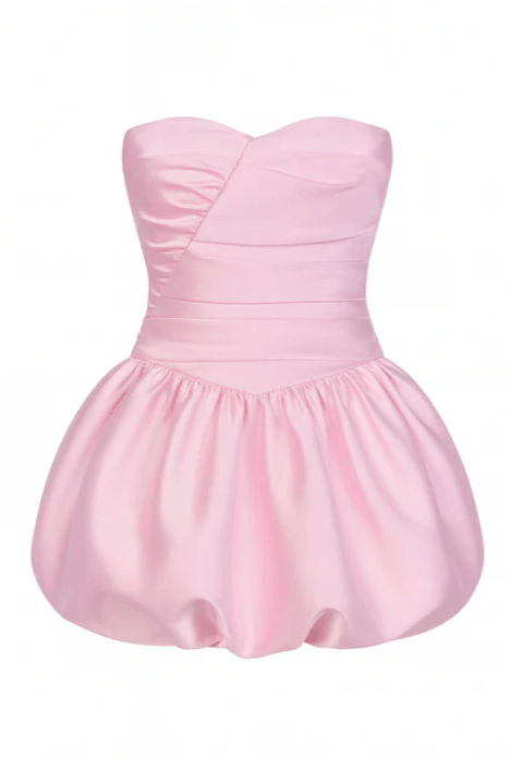 KatieJ Tween Elora Sweetheart Bubble Dress in Baby Pink