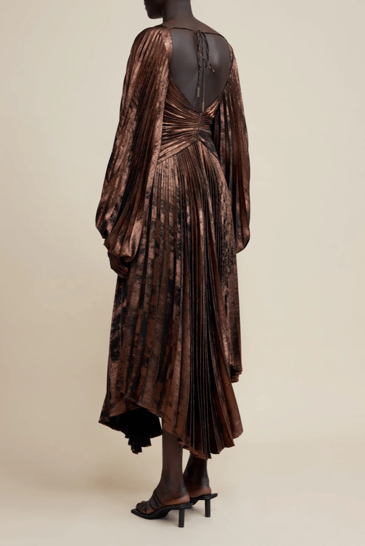 Acler Aurora Midi Dress in Bronze