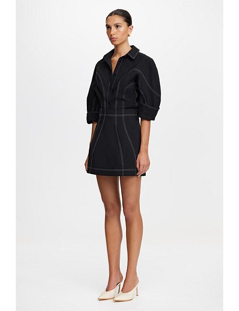 Acler Burwell Mini Dress in Black