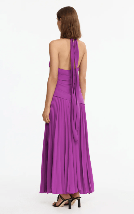Acler Kerrison Maxi Dress in Deep Mulberry