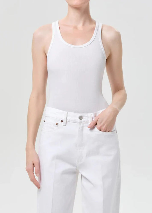 Agolde Maria Bodysuit in White