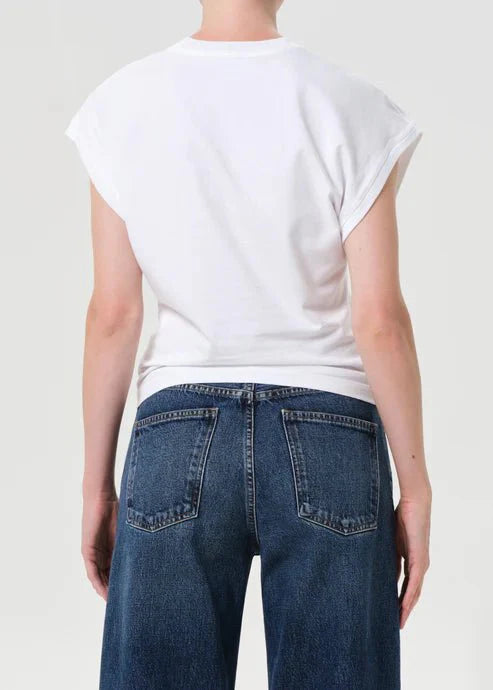 Agolde Meg Tee in White