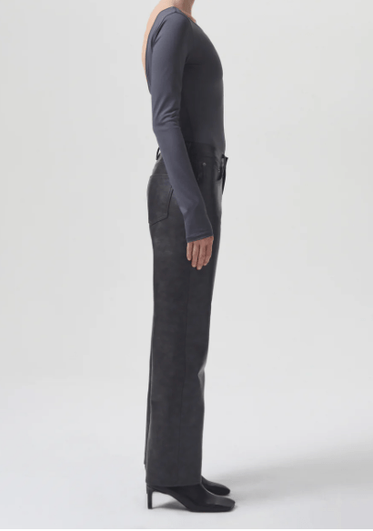 Agolde Sloane Mid Rise Straight Jean in Smoke