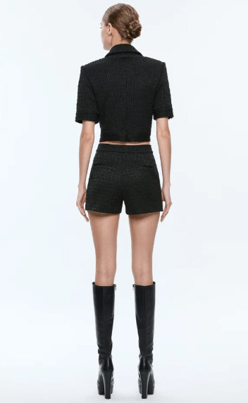 Alice + Olivia Ken Trouser Short in Black