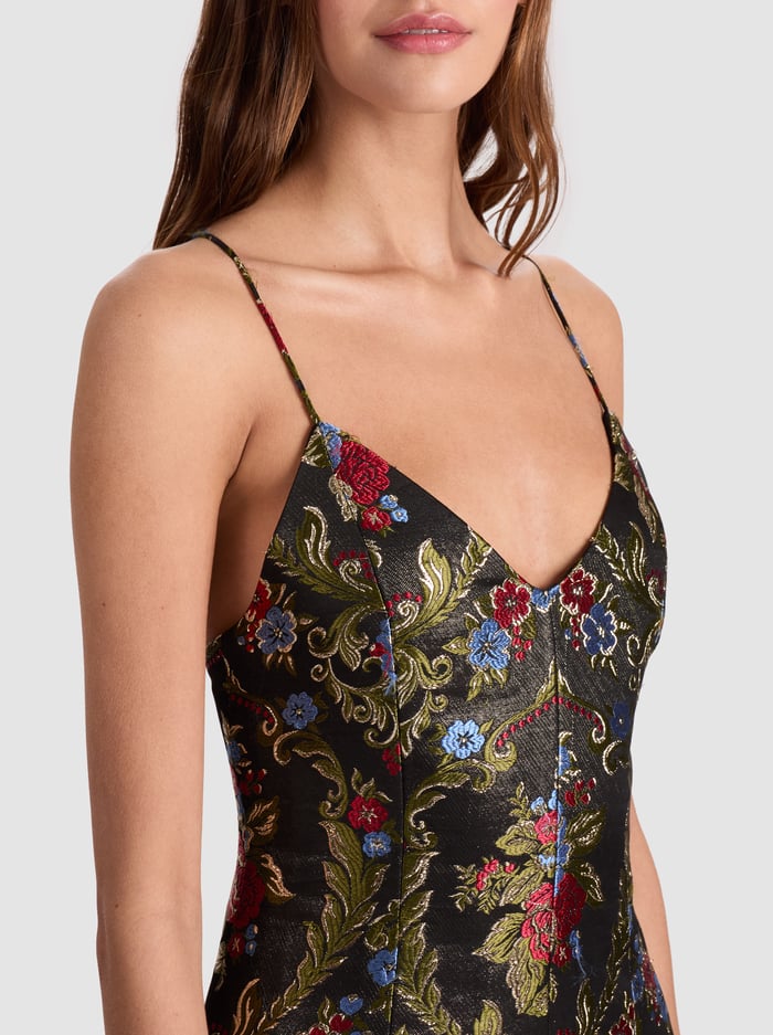 Alice + Olivia Tayla Mini Dress in Black Multi