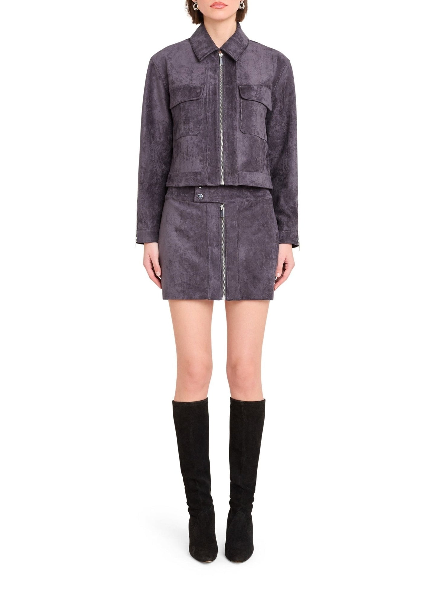 Amanda Uprichard Becker Skirt in Graphite
